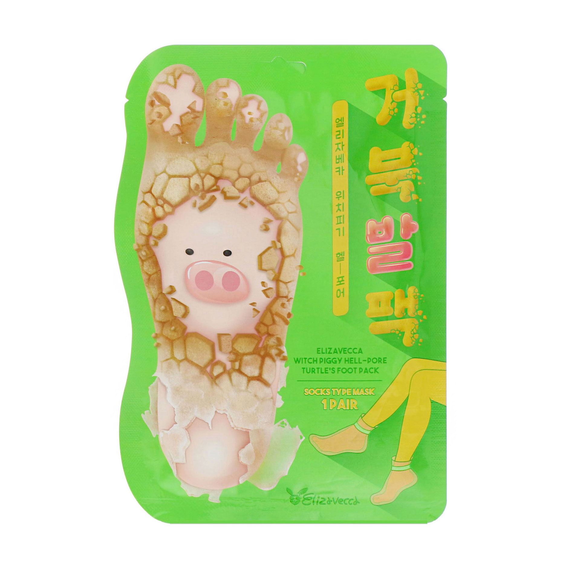 Відлущувальна маска-шкарпетки для ніг Elizavecca Witch Piggy Hell-Pore Turtle's Foot Pack, 1 пара